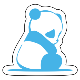 Sad Panda Sticker (Baby Blue)